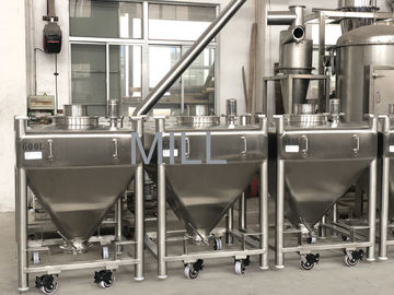 800L Vacuum Removable Pharmaceutical Powder Hopper Tank SUS 304/316L For Conveyor